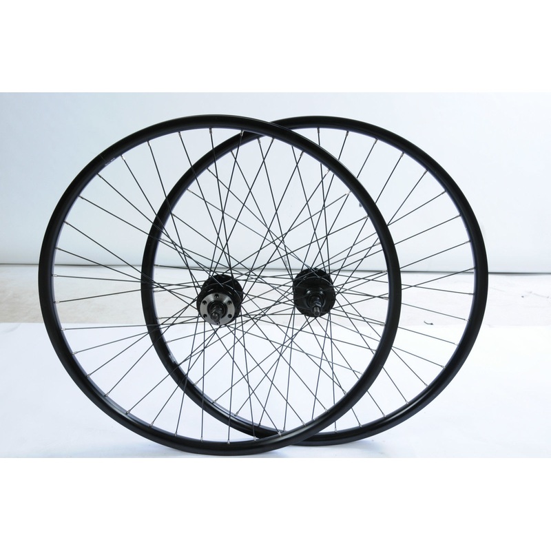PAIR 26 (559 x 19) MTB DISC HUB WHEELS BLACK AIRLINE DOUBLE WALL RIMS MULTI SPD