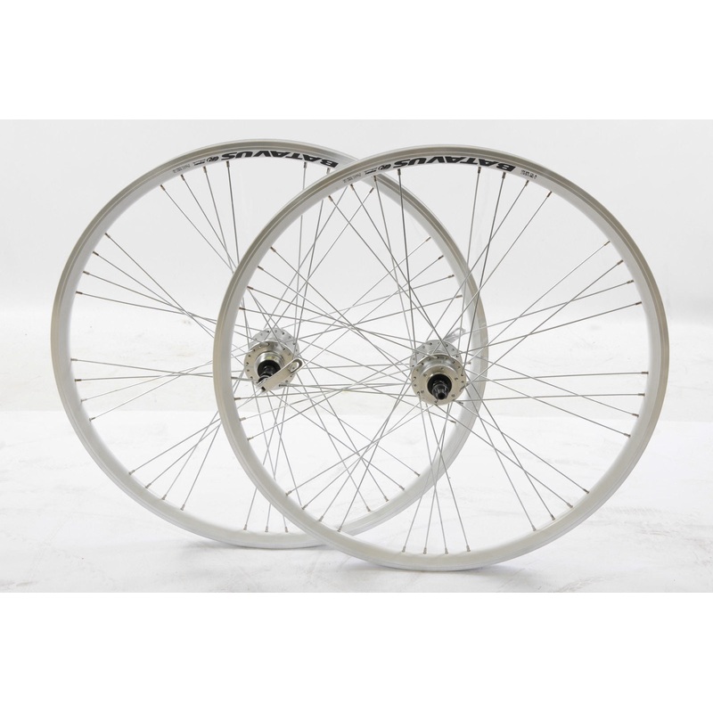 DISC WHEELS 26 MTB 9 X 4 HUB WHITE AIRLINE DOUBLE WALL RIMS MULTI SPEED Q-R