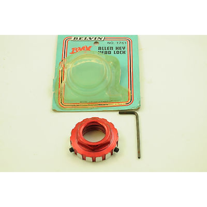 HEADSET LOCKING NUT RALEIGH BURNER OR SIMILAR 1 OLD SCHOOL GENUINE 80’s NOS RED