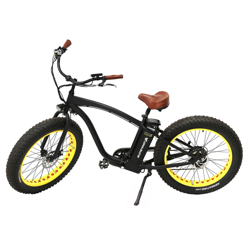 Powerful 750W Rear Motor Fat Tire Electric Beach Bike
