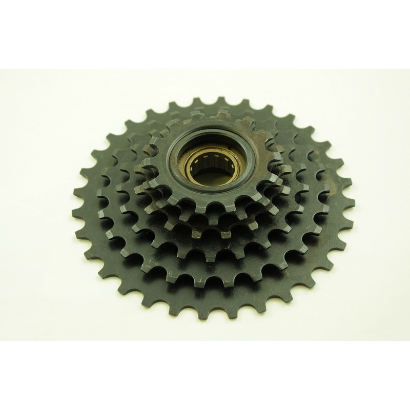 VINTAGE RACING BIKES-MTB NON INDEX 6 SPD FREEWHEEL (SPROCKET CASSETTE) 14-32 TARNISHED NOS