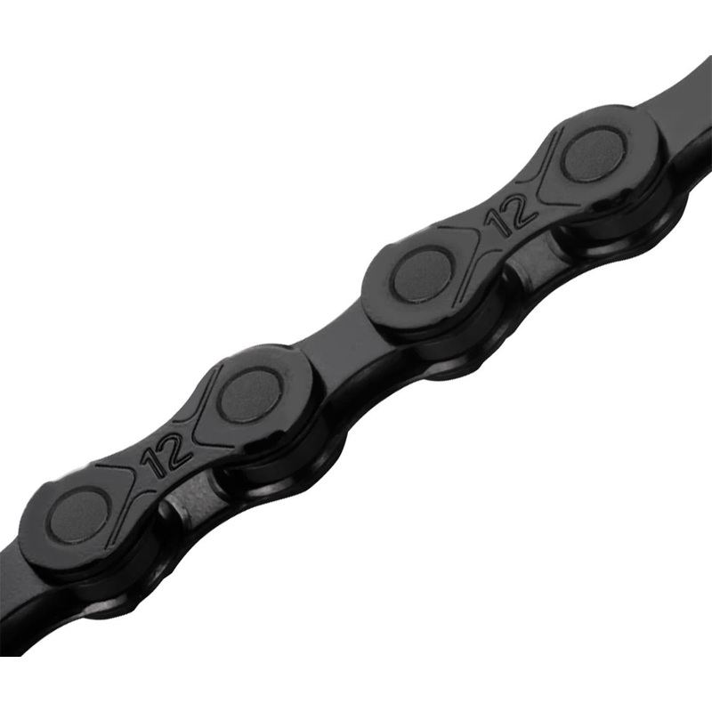 KMC – X12DLC|CHAIN KMC ‘X12DLC’ 12SPD BLACK  1/2″ x 11/128″ DLC 126 LINKS (GEN2, SRAM/SHIMANO)|KMC MISSING LINK 5.65mm 11spd (2 PER CARD) DLC BLACK  REUSABLE  CL555