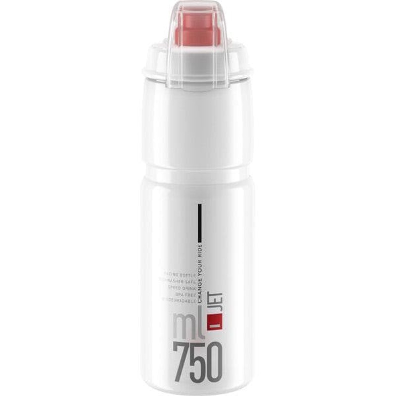 Elite Jet Biodegradable MTB, clear with red logo 750 ml