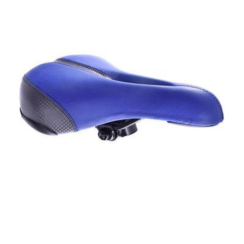 TOP QUALITY STYLISH JUNIOR CYCLE SEAT BLUE&GREY BIKE SPORTS SADDLE WITH BRACKET