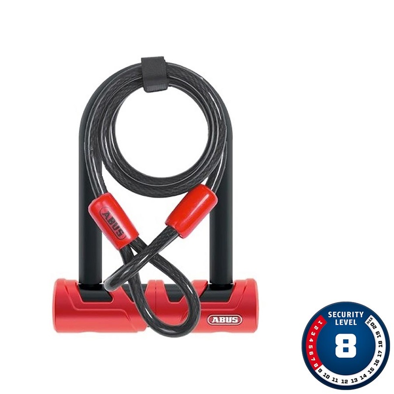 Abus Ultimate U-Lock – x 5.5 Keyed Black Includes Cobra Cable