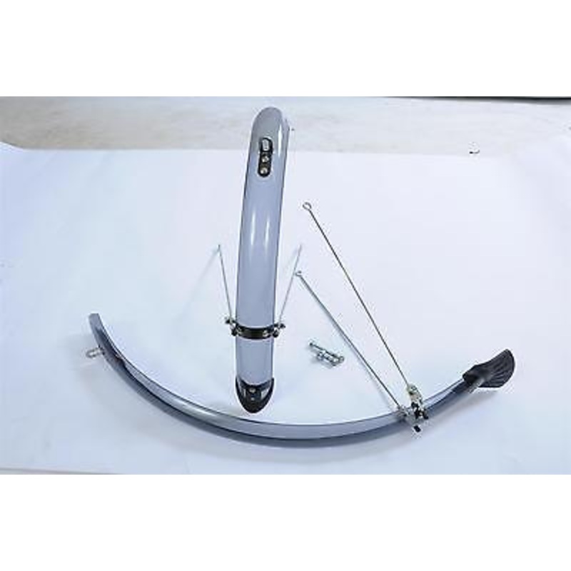 MIDI MUDGUARDS 700c HYBRID 28 TREKKING BIKES HALF SIZE 45mm CLEAR SMOKE COLOUR