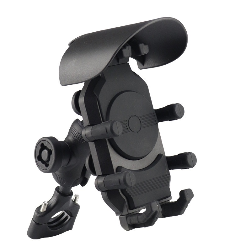Motorcycle Phone Mount Holder – [Dual Vibration Dampener] [Metal Adjustment Arm] Motorcycle Cell Phone Holder Bike Handlebar Phone Mount for Phone