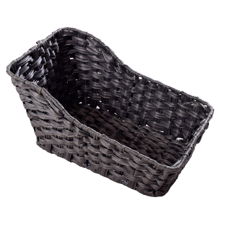 Large Rear Mounted Rattan Bike / Bicycle Shopping Basket – Grey