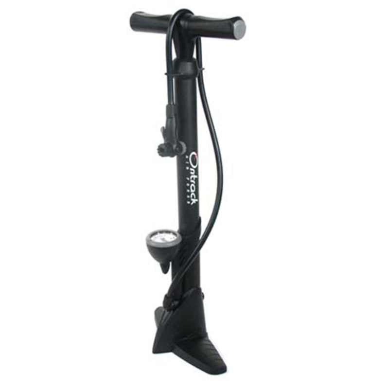 Ontrack – Plastic Floor Pump|FLOOR PUMP BLACK PLAS GAUGE 2 WAY HEAD