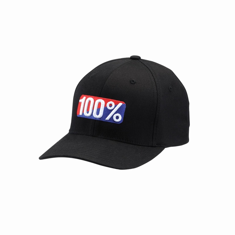 100% Classic Flexfit Hat Black