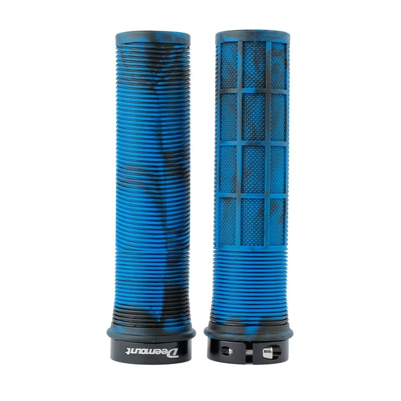 Bicycle Handlebar Grips TPR Anti-Skid Shockproof with Aluminum Lock Ring Road Bike Handlae Grips