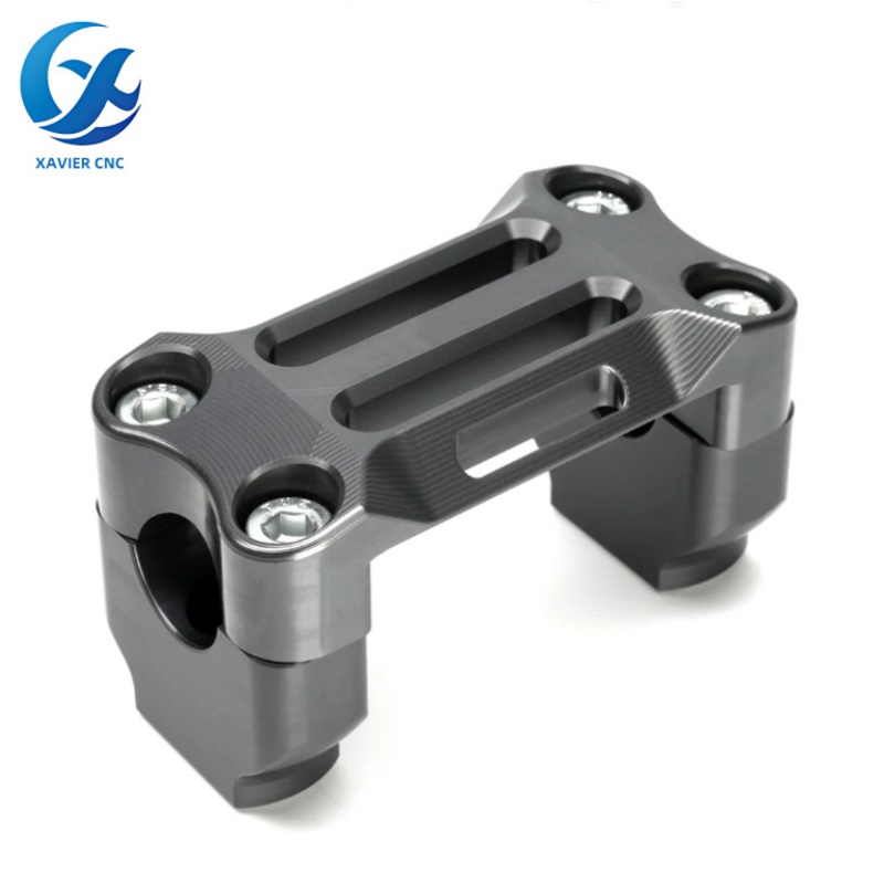 CNC Machining Aluninum Dirt Bike Parts Customized Motorcycle Handlebar Riser Clamp