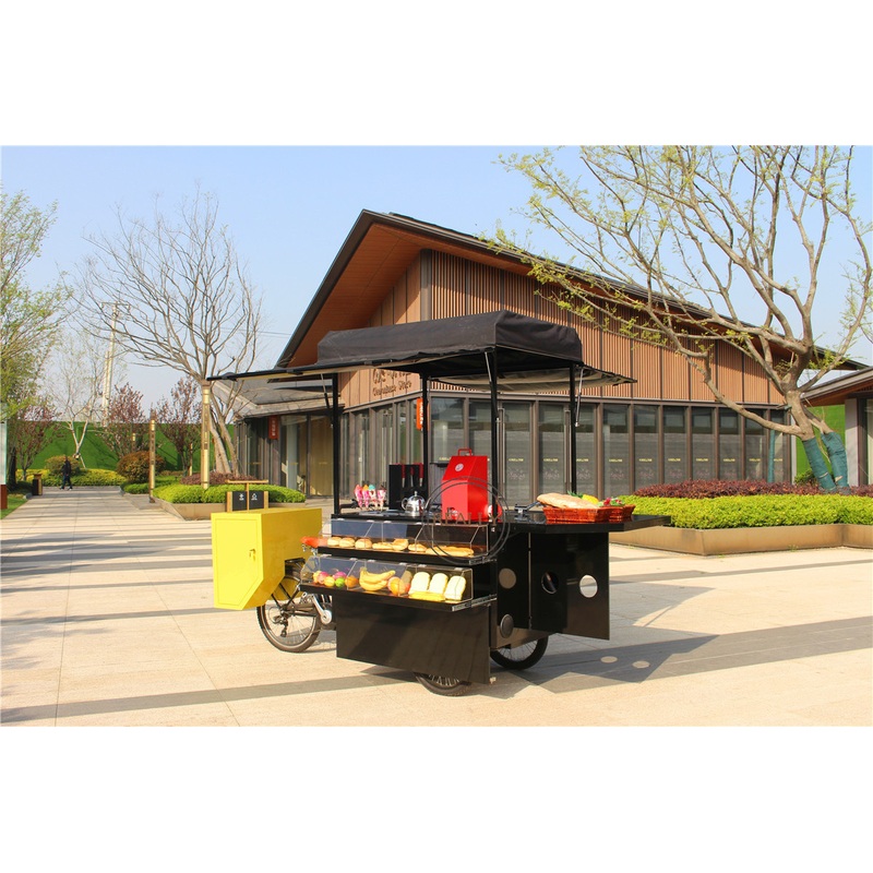 OEM Electric Adult Cargo Tricycle for Sale Food Snacks Three Wheel Pizza Delivery Bike Fast Mobile Coffee Vending Cart