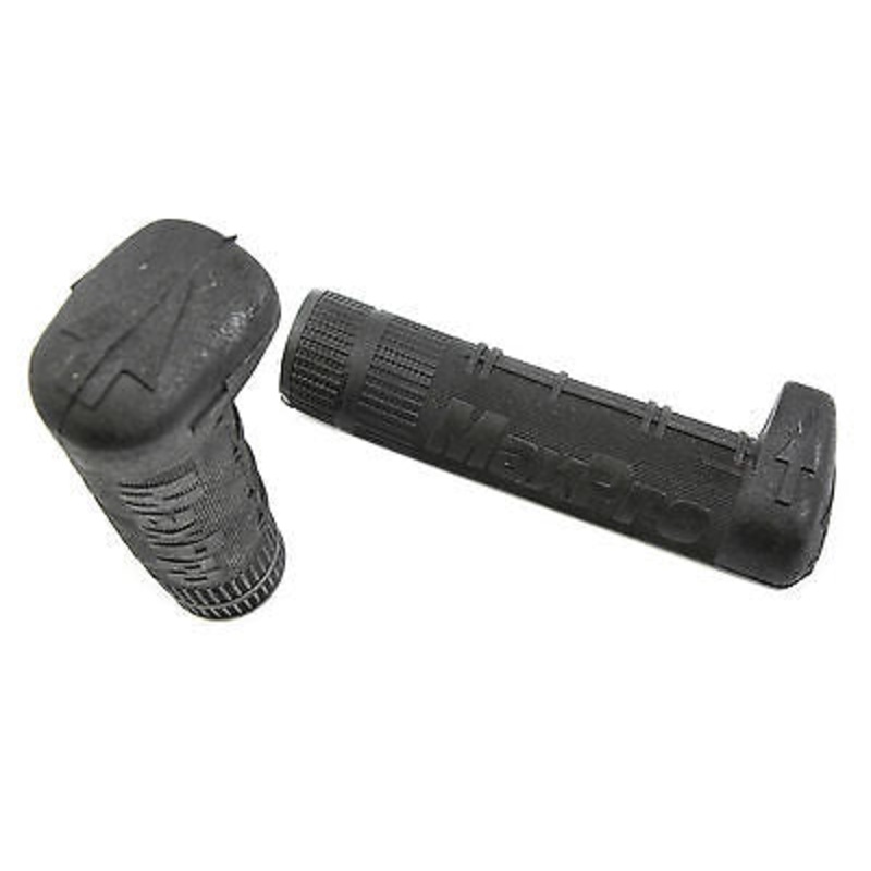 MAXPRO DOWNHILL MTB CYCLE GRIPS BLACK WITH HAND PROTECTION