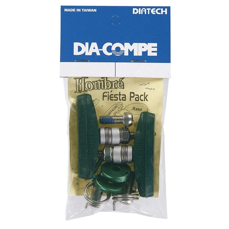 Dia-Compe Fiesta Pack for Hombre AD/FS996 Nutted Brake Pad Green