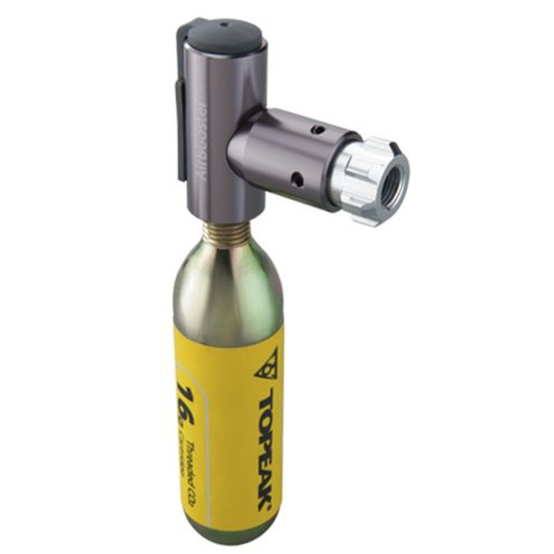 Topeak CO2 Airbooster 16g|Topeak CO2 Airbooster Inflator + 1x Threaded 16g CO2 cartridge