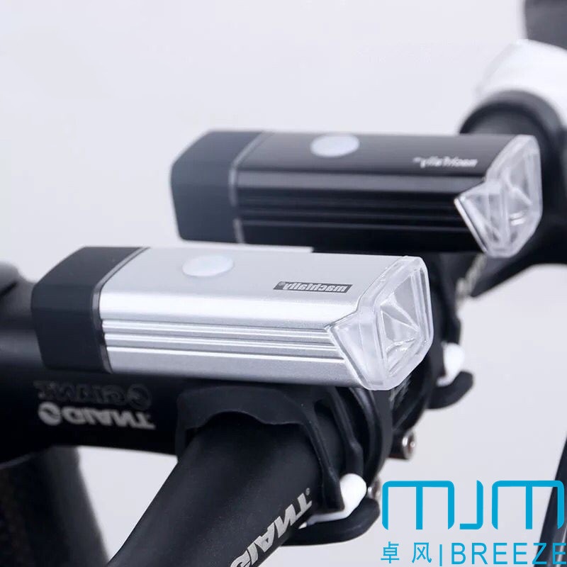 Bqy-Mc-001 Bicycle Headlight Waterproof USB Rechargeable Flashlight Strong Light Aluminum Alloy Headlight Warning Light