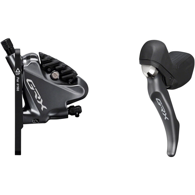 Shimano GRX BL-RX810/BR-RX810 Disc Brake Lever – Front Hydraulic Flat Mount Finned Resin Pads BLK