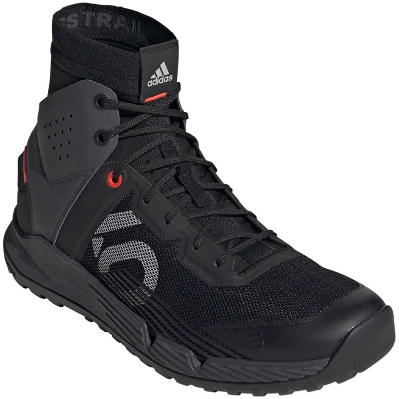 Five Ten Trailcross Mid Pro Flat Shoes – Mens Core BLK / Gray Two / Solar Red 12