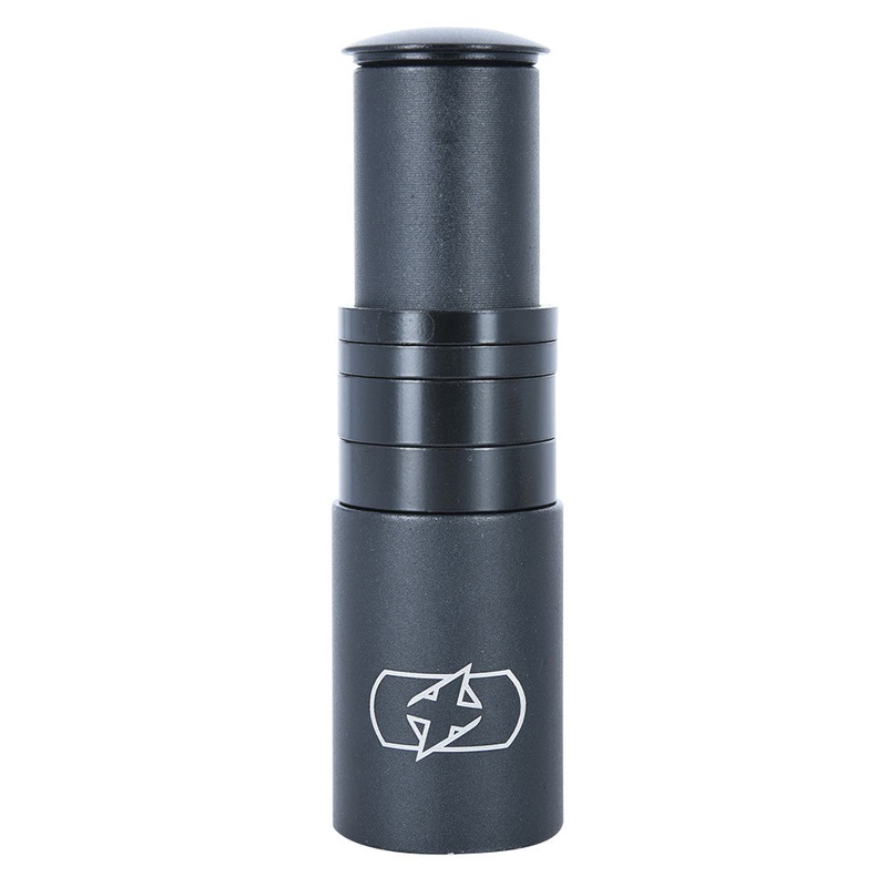 HANDLEBAR STEM RAISER THREADLESS AHEAD STEM EXTENSION 1 1-8 FORK BLACK